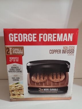 Copper Infused Non-Stick Grill - Black/Copper